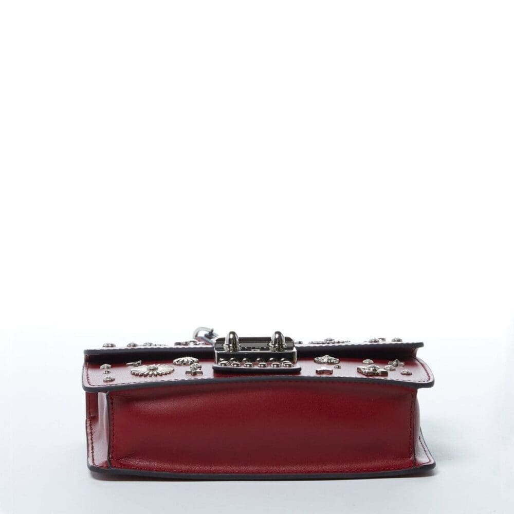 Susu The Hollywood Burgundy Studded Leather Crossbody Bag 6