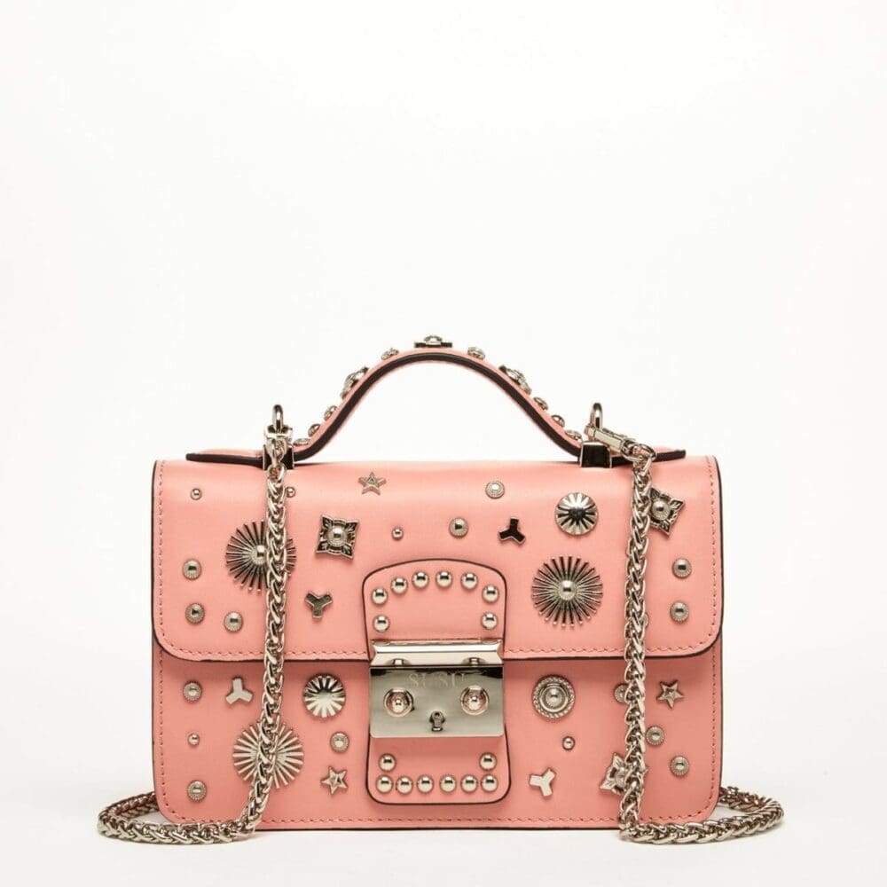 Susu The Hollywood Pale Pink Leather Crossbody Bag