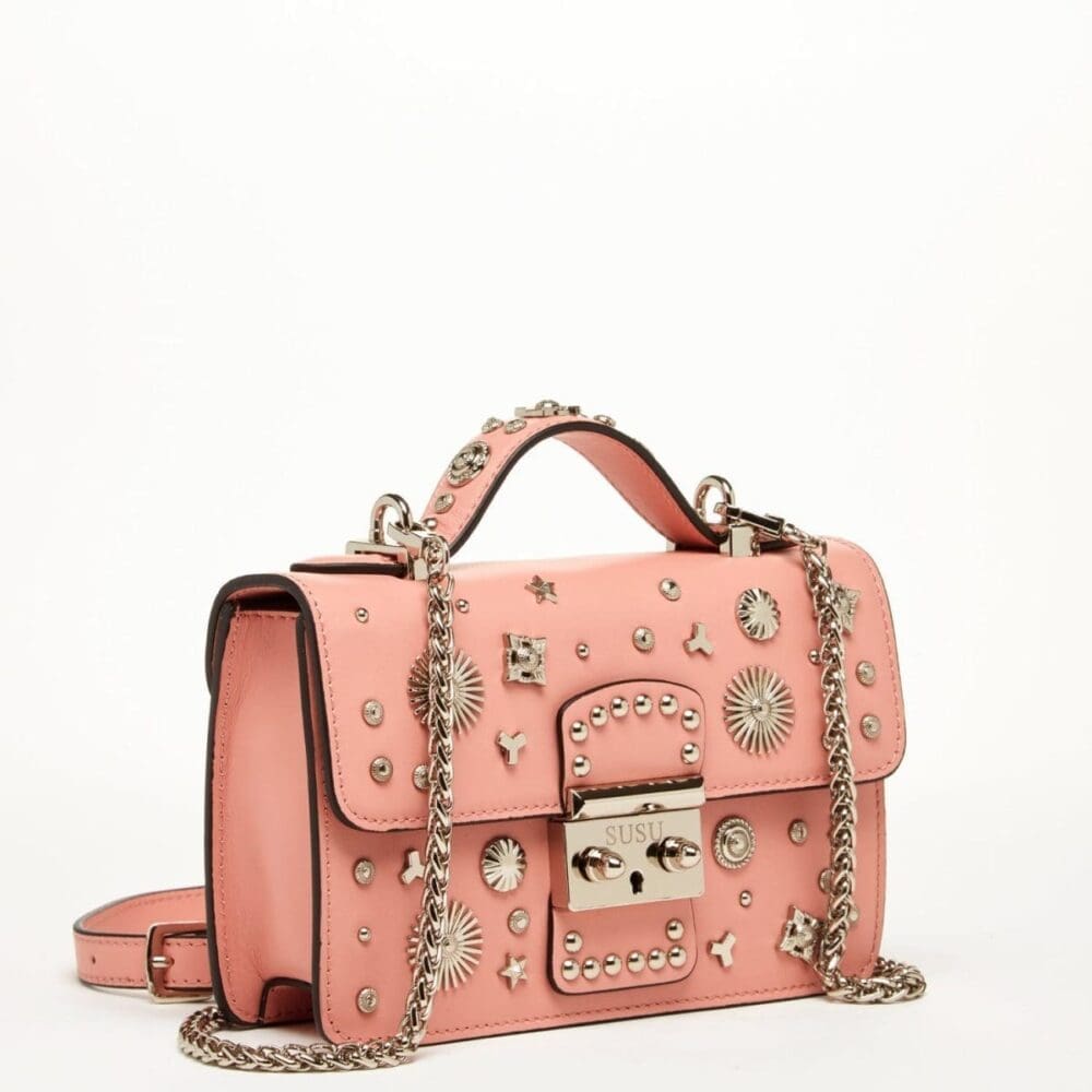 Susu The Hollywood Pale Pink Leather Crossbody Bag 2
