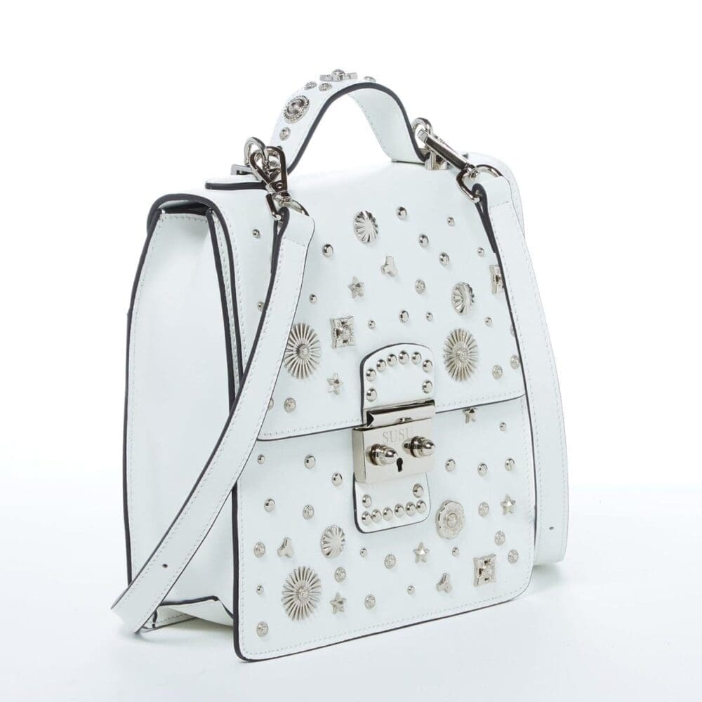 Susu The Hollywood White Leather Backpack Stylish One 2
