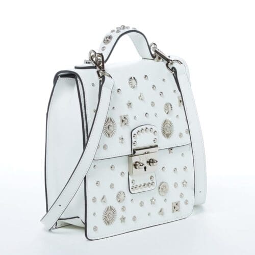 Susu The Hollywood White Leather Backpack Stylish One 2