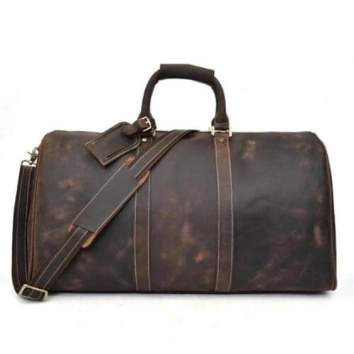 Handcrafted Leather Duffle Bag