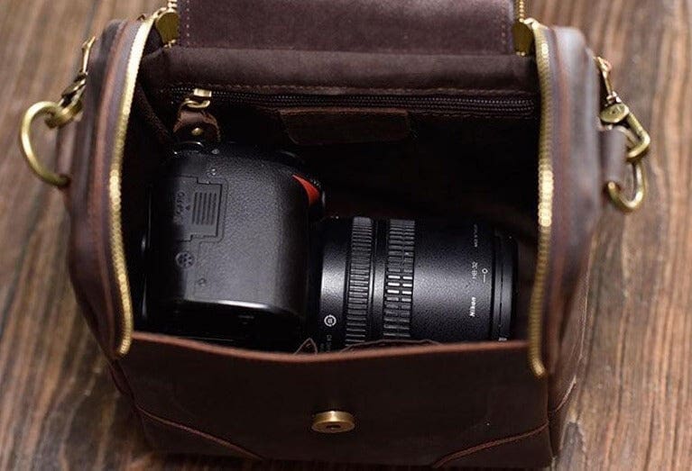 The Calista Small Leather Camera Bag Leather Camera Lens Case 10