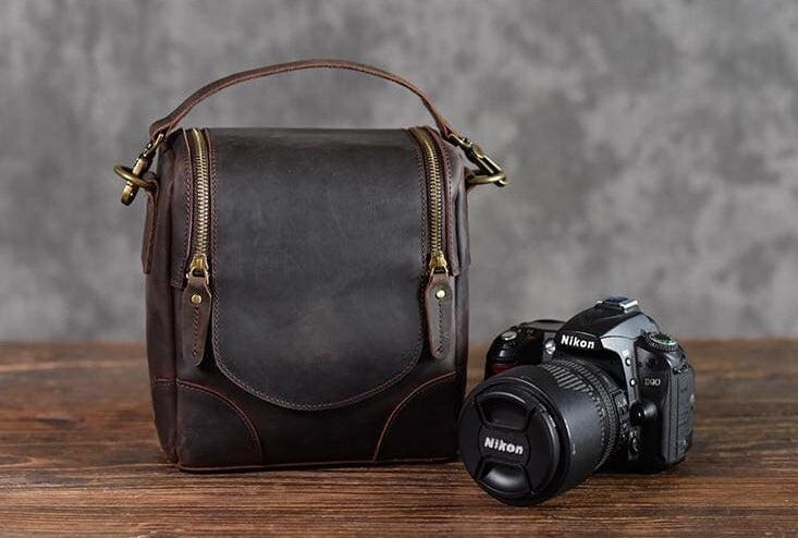 The Calista Small Leather Camera Bag Leather Camera Lens Case 3
