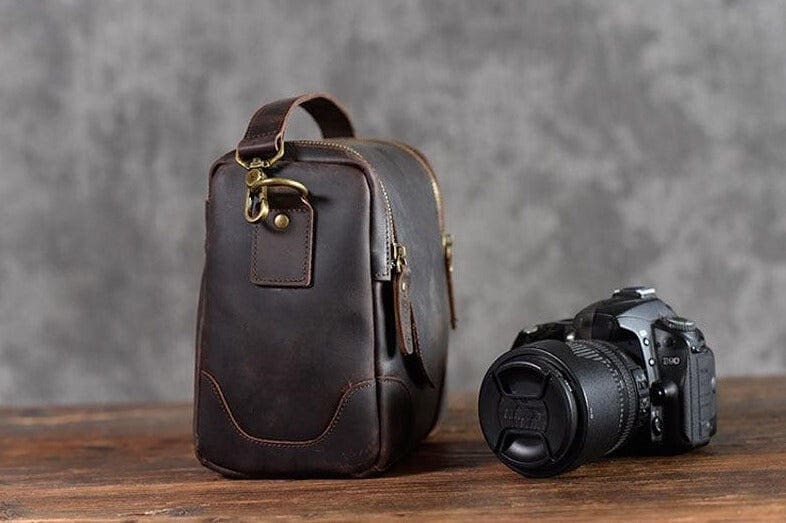 The Calista Small Leather Camera Bag Leather Camera Lens Case 4