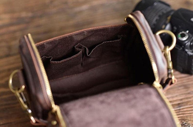 The Calista Small Leather Camera Bag Leather Camera Lens Case 8