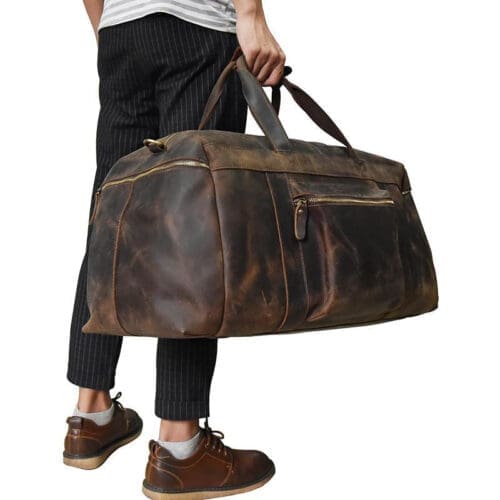 The Colden Duffle Bag Large Capacity Leather Weekender 7