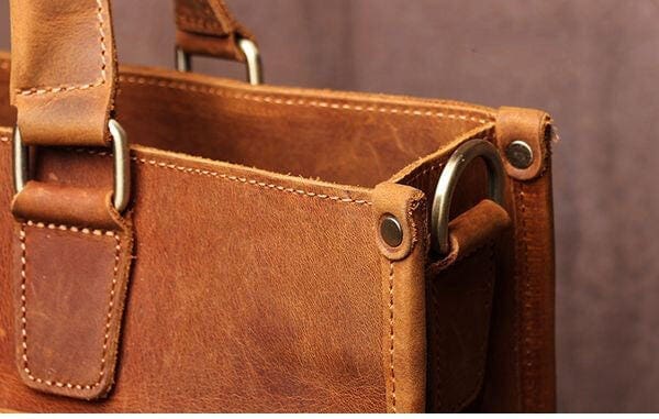 The Dagmar Leather Briefcase Vintage Leather Messenger Bag 2