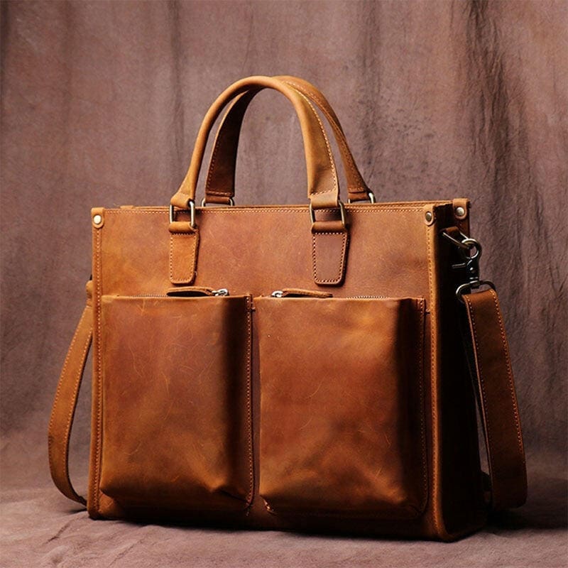 The Dagmar Leather Briefcase Vintage Leather Messenger Bag 8