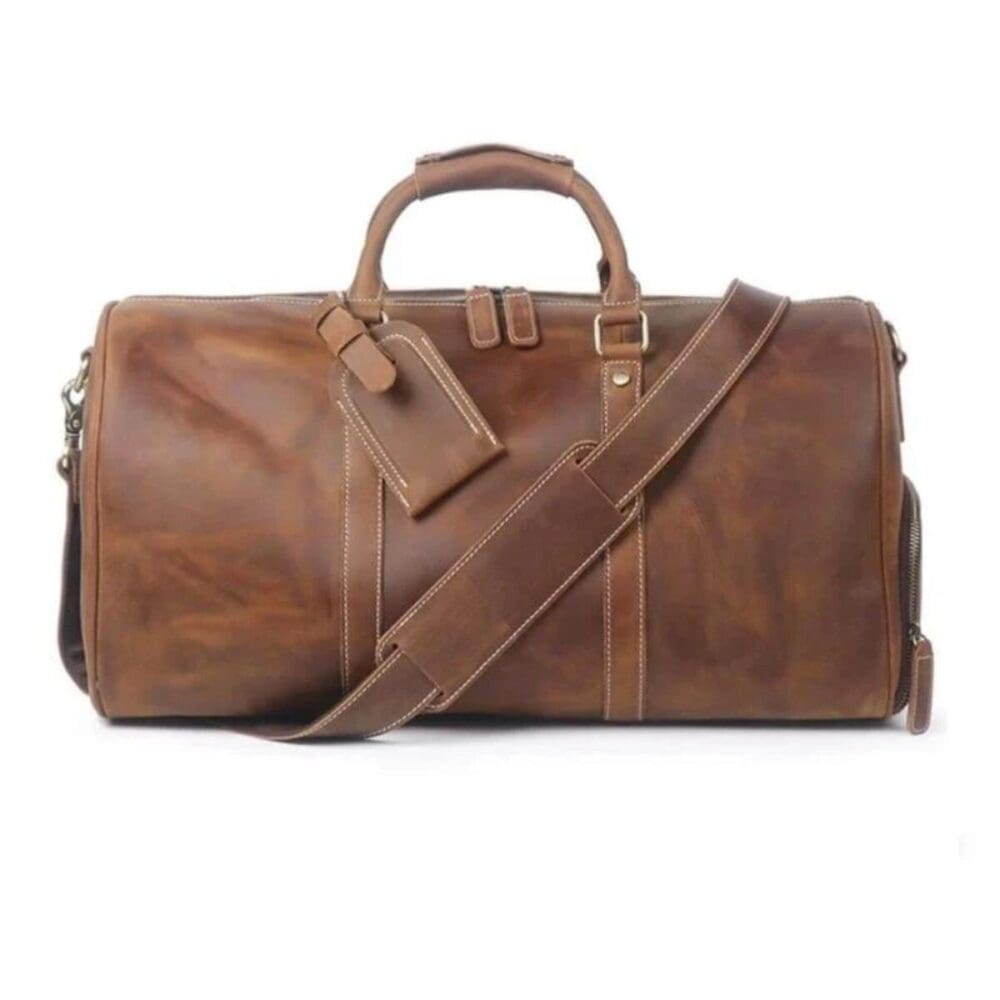 The Dagny Weekender Large Leather Duffle Bag 11