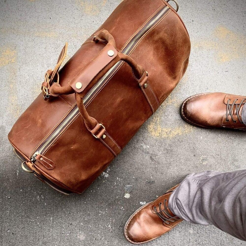 The Dagny Weekender Large Leather Duffle Bag 14