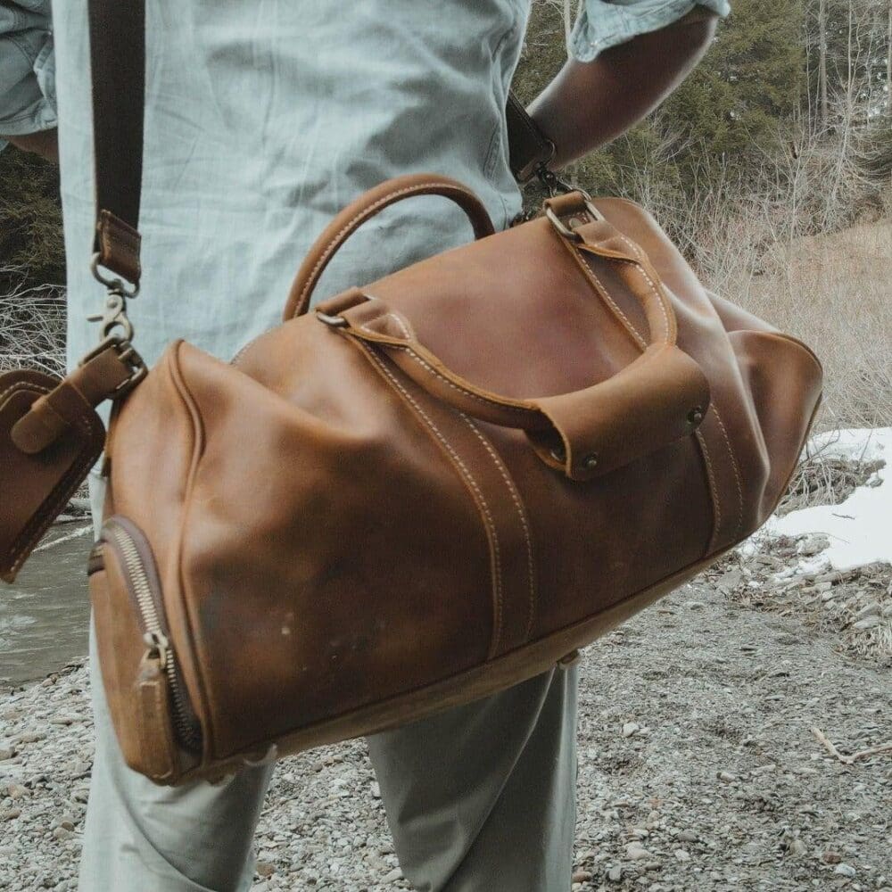 The Dagny Weekender Large Leather Duffle Bag 4