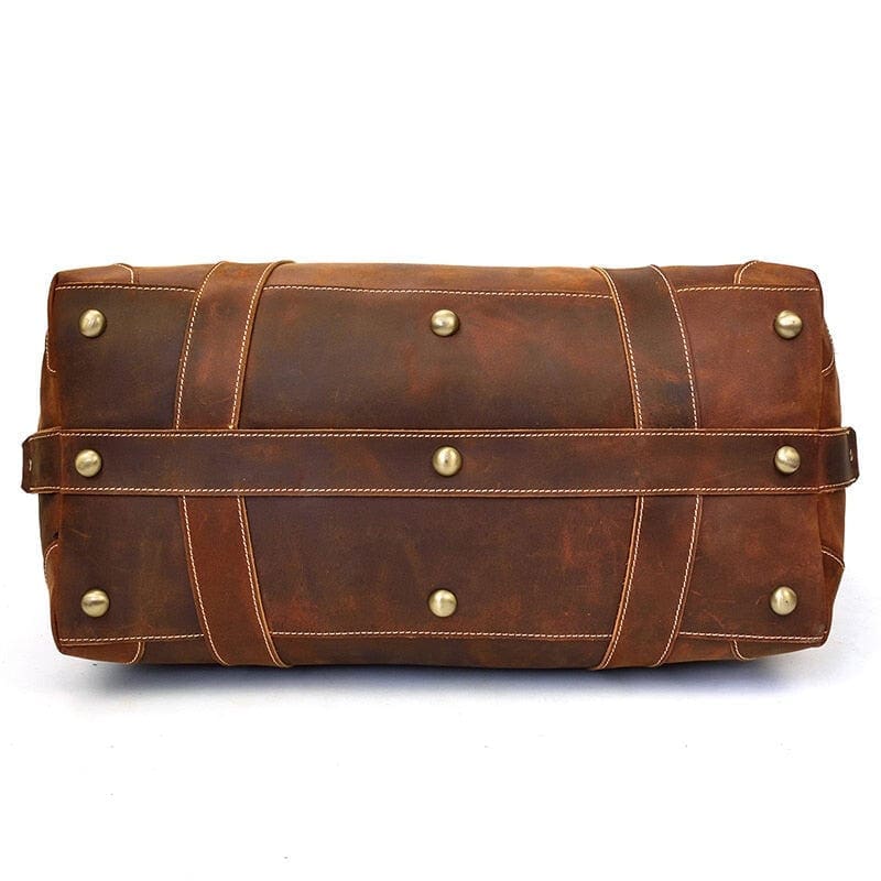 The Eira Duffle Bag Vintage Leather Weekender 11