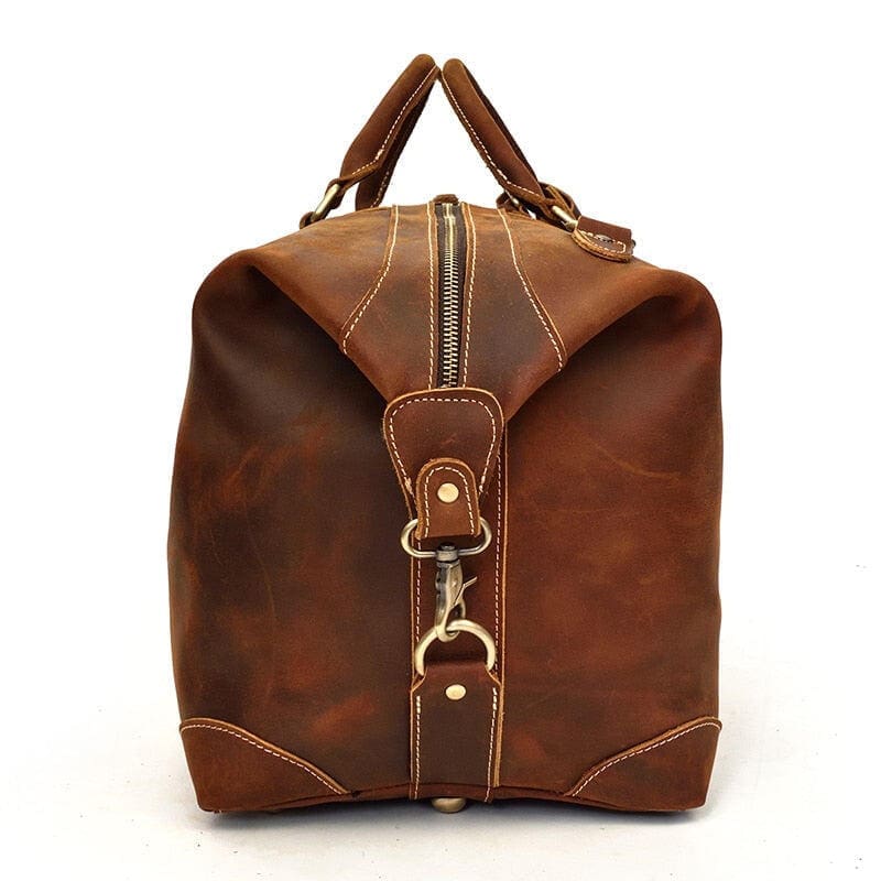 The Eira Duffle Bag Vintage Leather Weekender 14