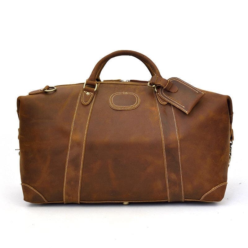 The Eira Duffle Bag Vintage Leather Weekender 9