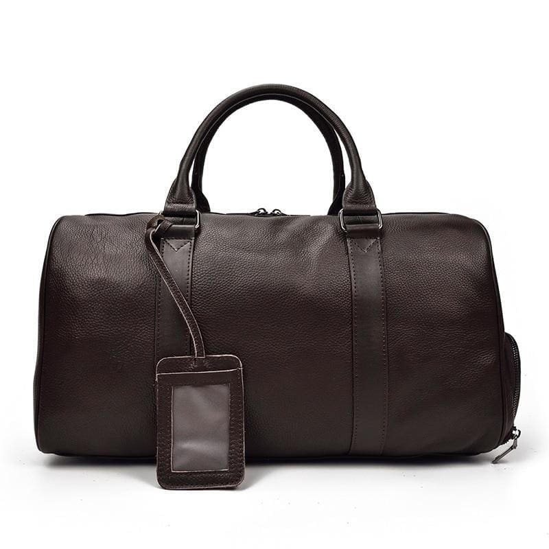 The Endre Weekender Vintage Leather Duffle Bag 12