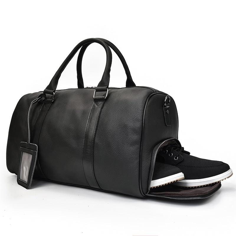 The Endre Weekender Vintage Leather Duffle Bag 14