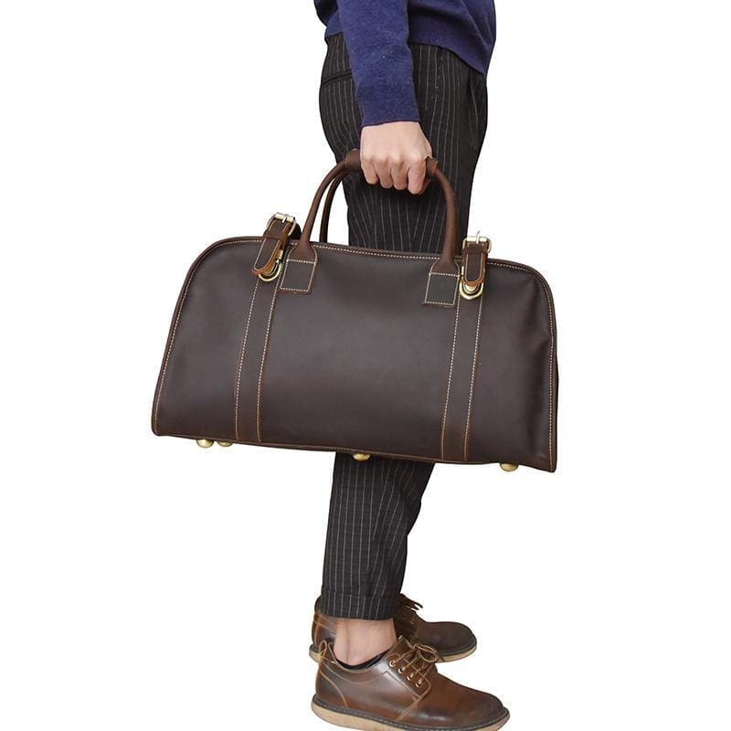 The Erlend Duffle Bag Vintage Leather Weekender 3