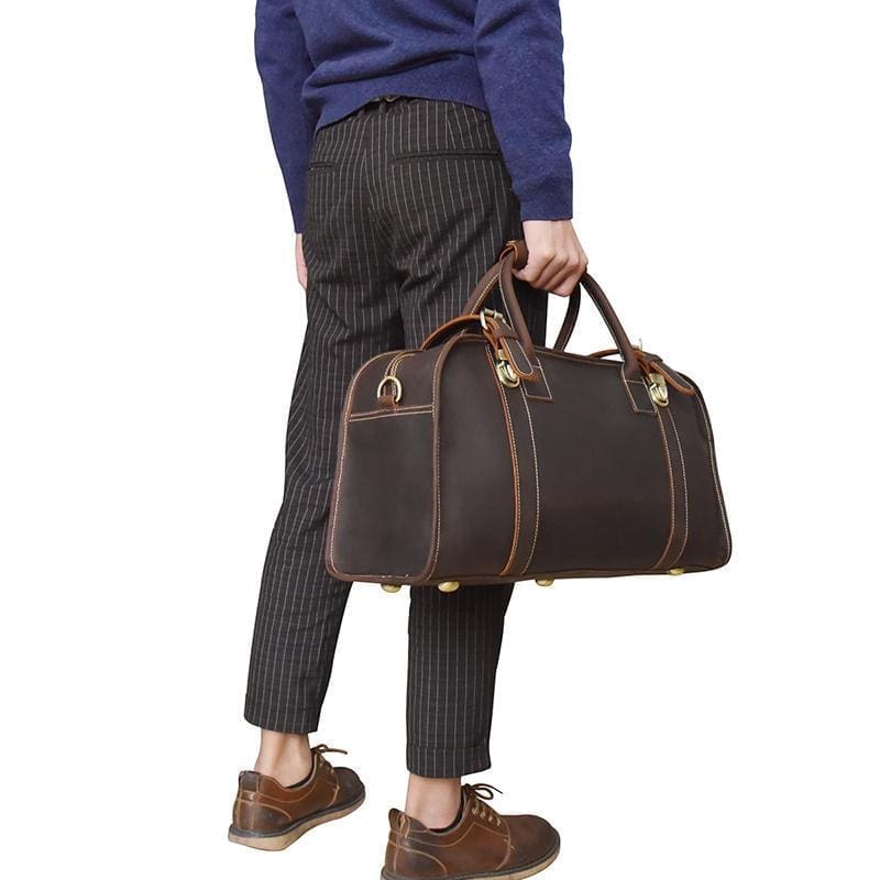 The Erlend Duffle Bag Vintage Leather Weekender