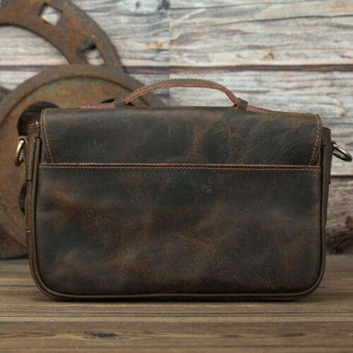 The Faust Leather Camera Bag Crossbody Vintage Camera Messenger Bag 10