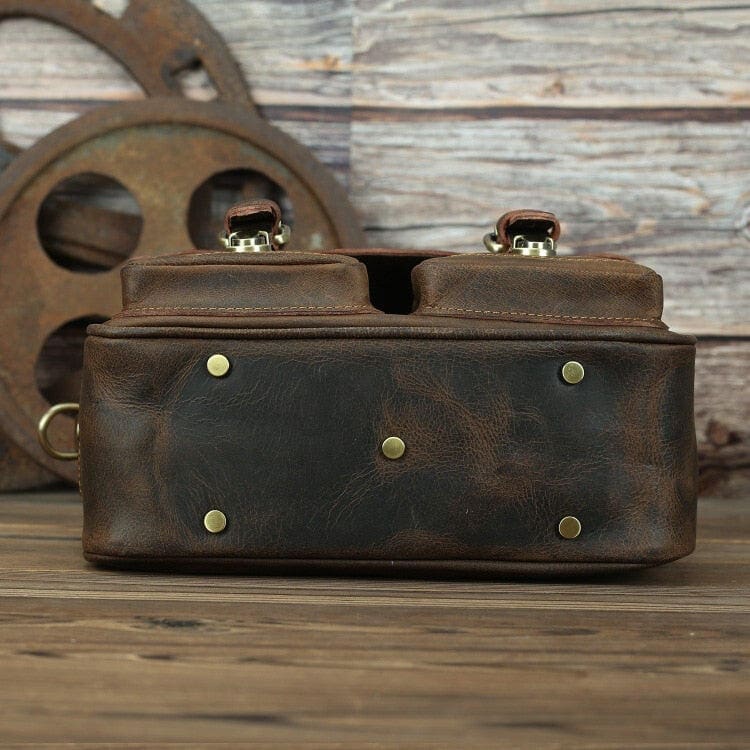 The Faust Leather Camera Bag Crossbody Vintage Camera Messenger Bag 3