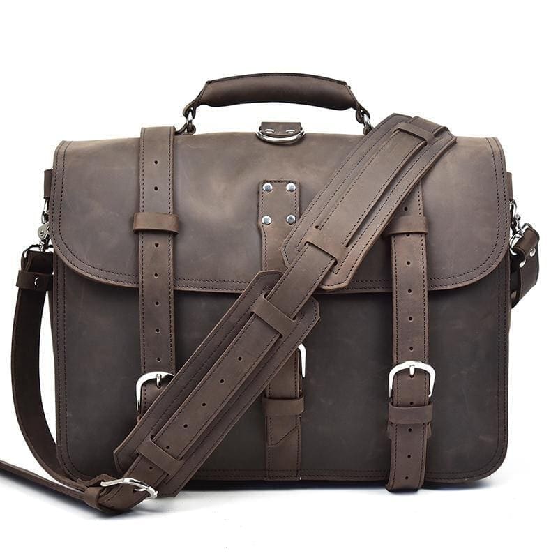 The Gustav Messenger Bag Large Capacity Vintage Leather Messenger Bag 13
