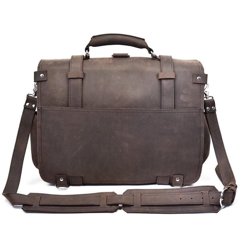 The Gustav Messenger Bag Large Capacity Vintage Leather Messenger Bag 18
