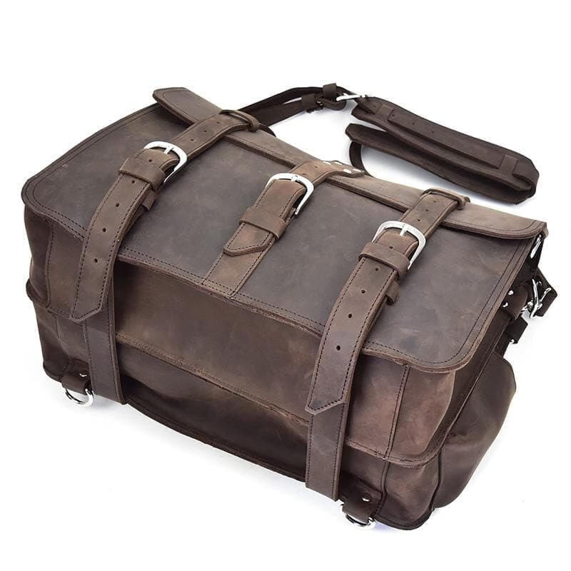The Gustav Messenger Bag Large Capacity Vintage Leather Messenger Bag 2