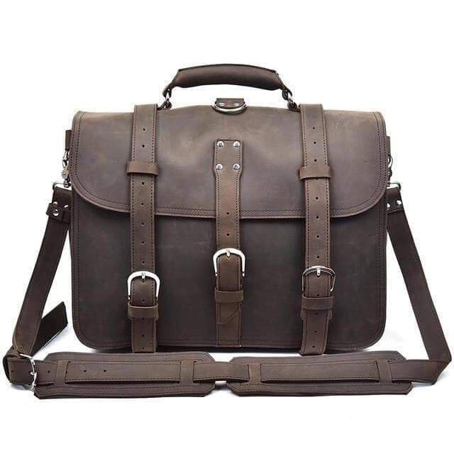 The Gustav Messenger Bag Large Capacity Vintage Leather Messenger Bag 20
