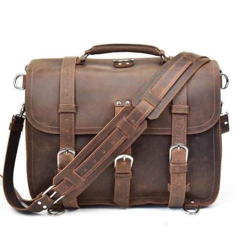 Vintage Leather Messenger Bag