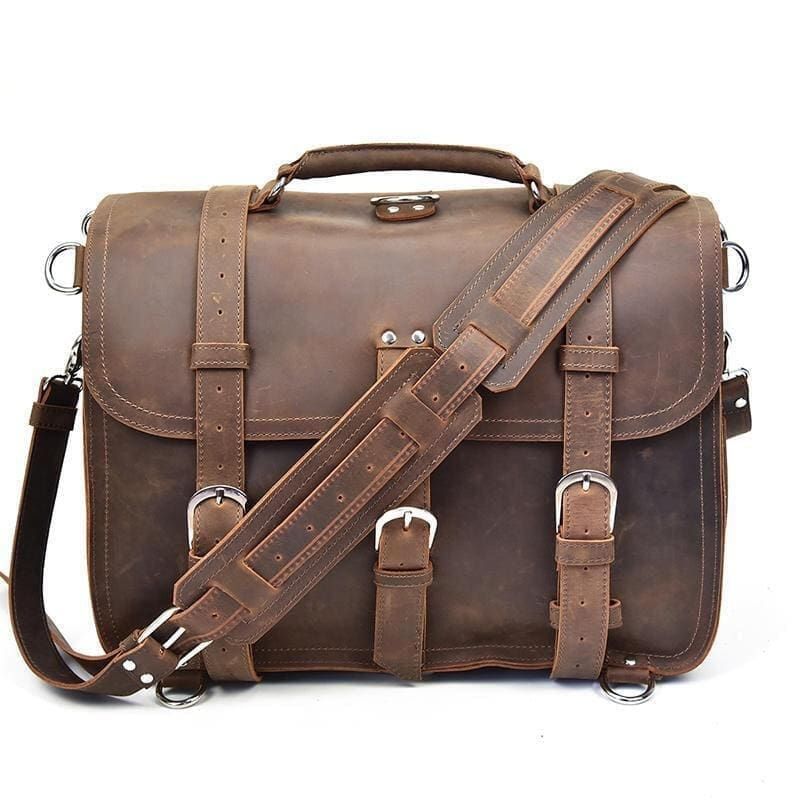 The Gustav Messenger Bag Large Capacity Vintage Leather Messenger Bag 5