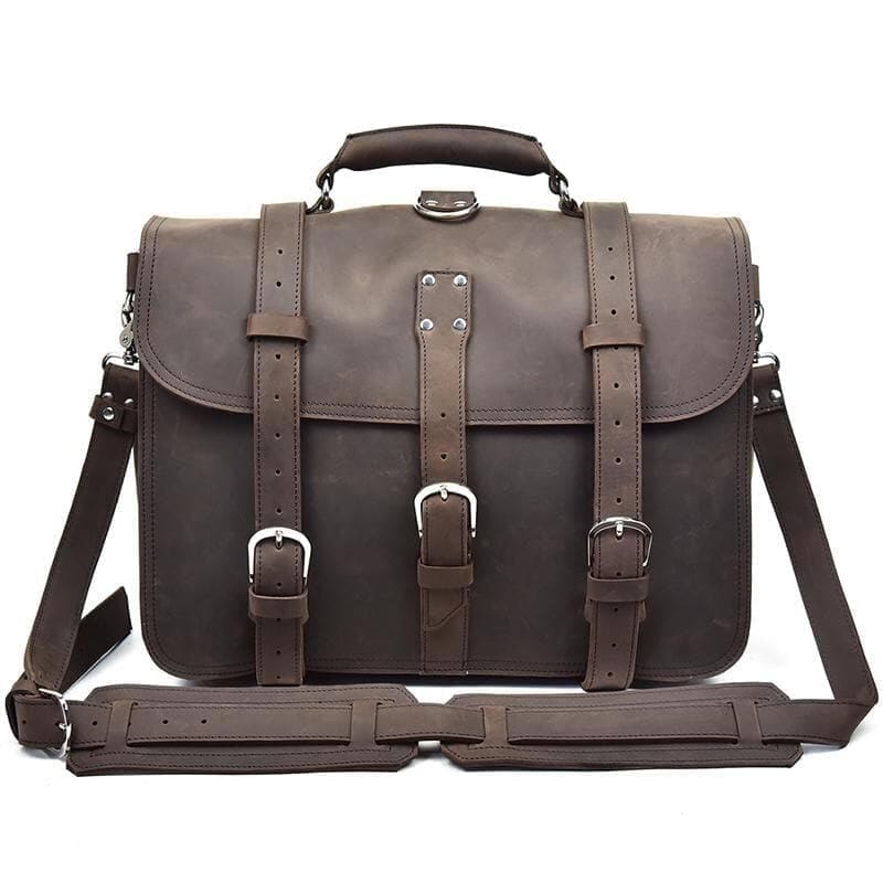 The Gustav Messenger Bag Large Capacity Vintage Leather Messenger Bag 6