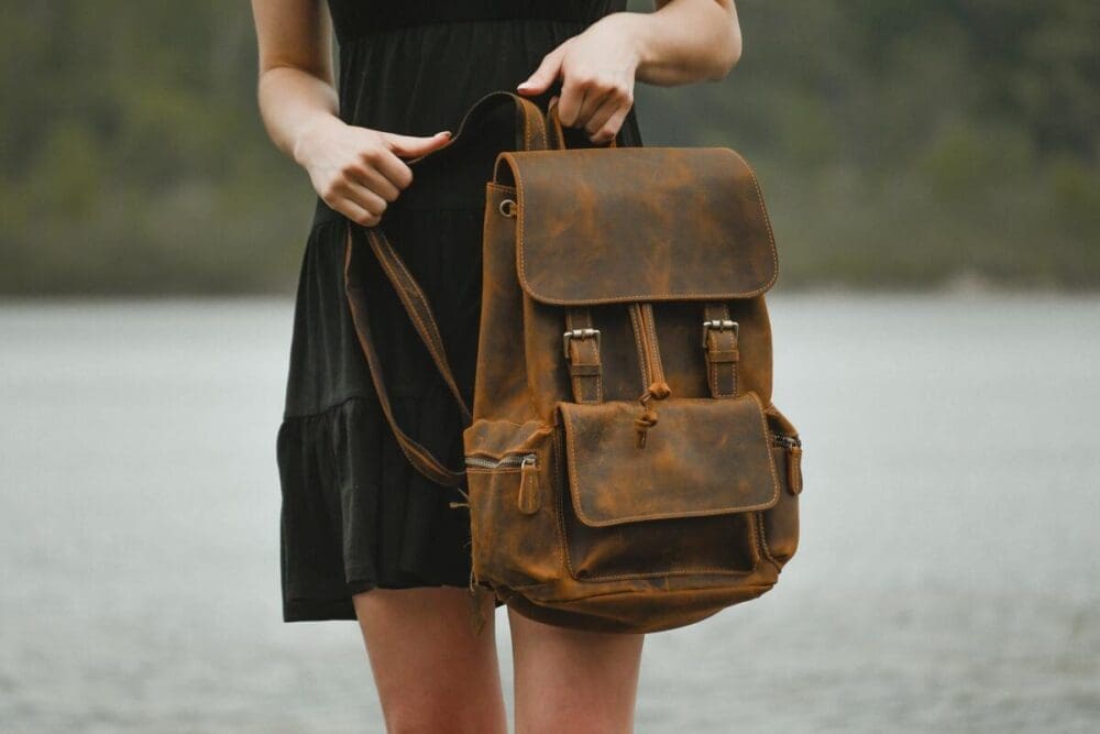 The Hagen Backpack Vintage Leather Backpack 15