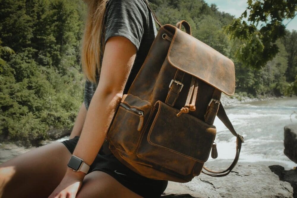 The Hagen Backpack Vintage Leather Backpack 16