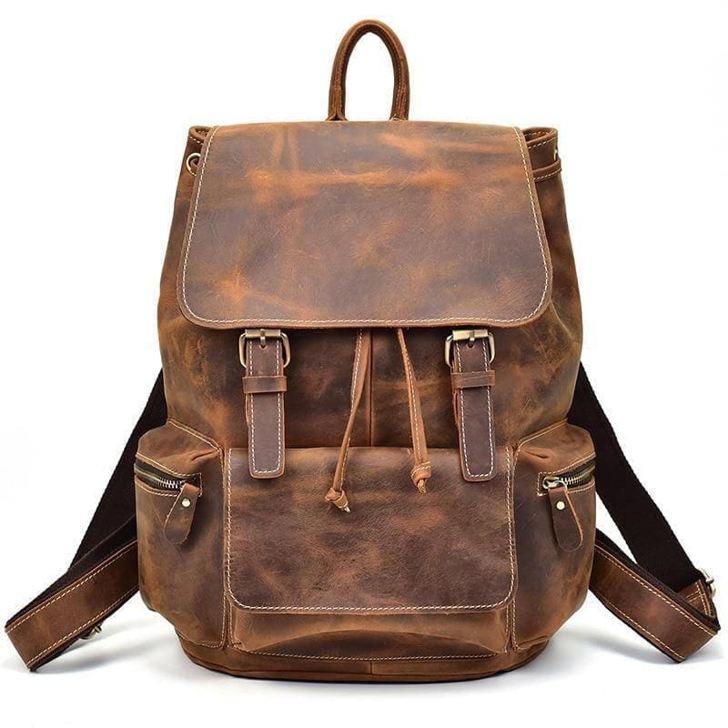 The Hagen Backpack Vintage Leather Backpack 17