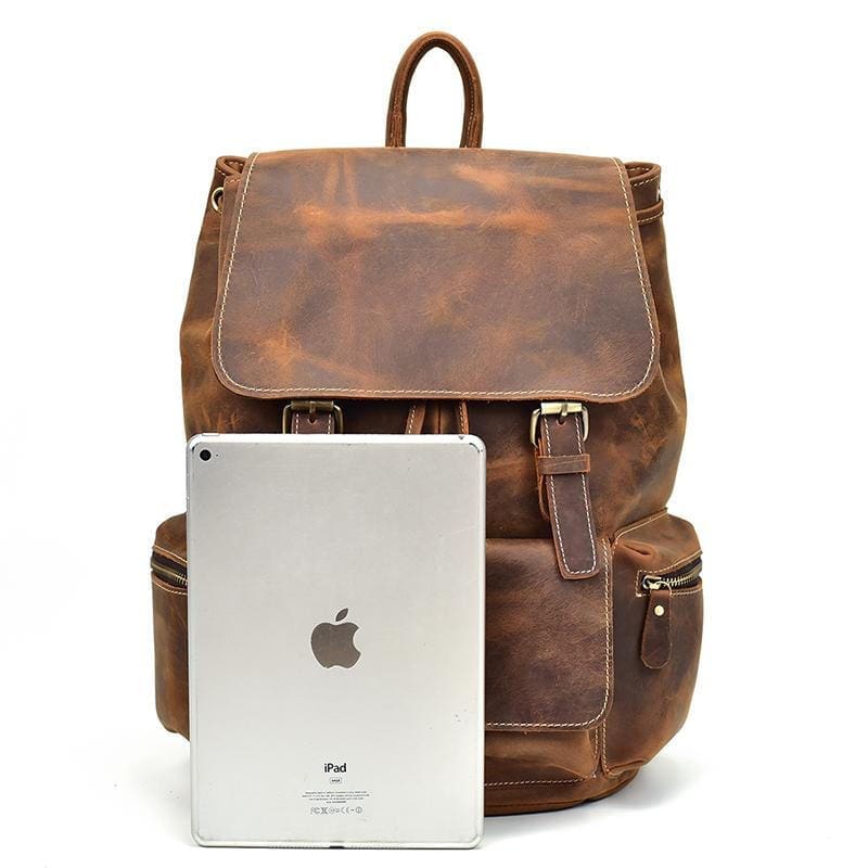 The Hagen Backpack Vintage Leather Backpack 18