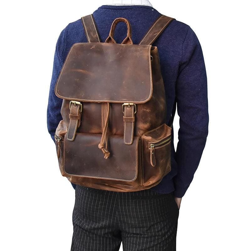 The Hagen Backpack Vintage Leather Backpack 2