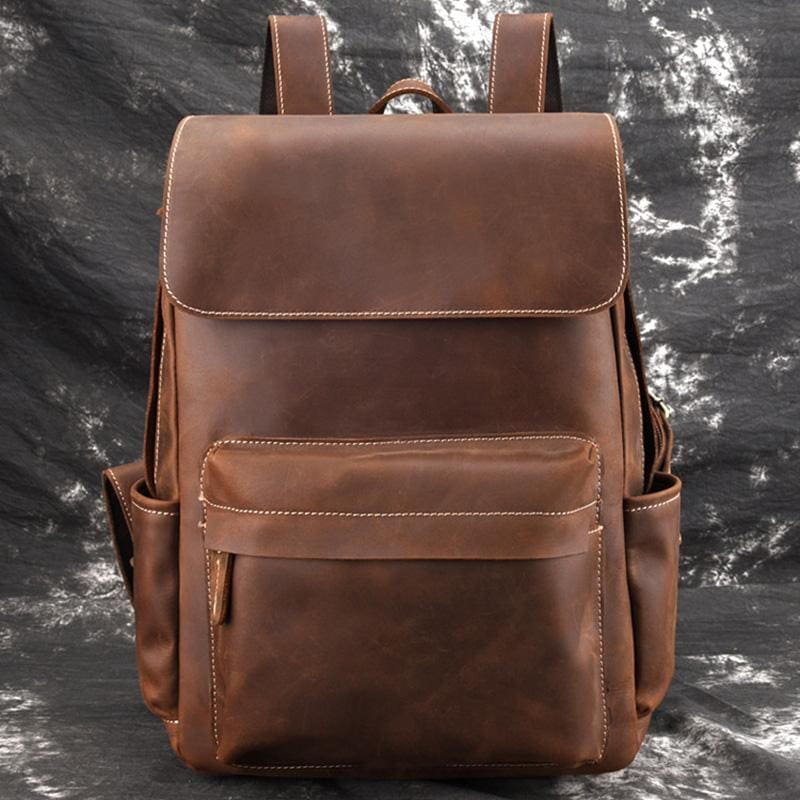 The Helka Backpack Genuine Vintage Leather Backpack 8