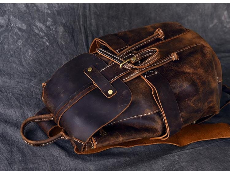 The Olaf Rucksack Vintage Leather Travel Backpack 10
