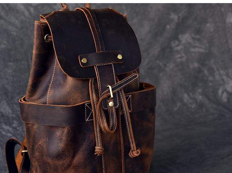 The Olaf Rucksack Vintage Leather Travel Backpack 15