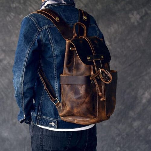 The Olaf Rucksack Vintage Leather Travel Backpack 17