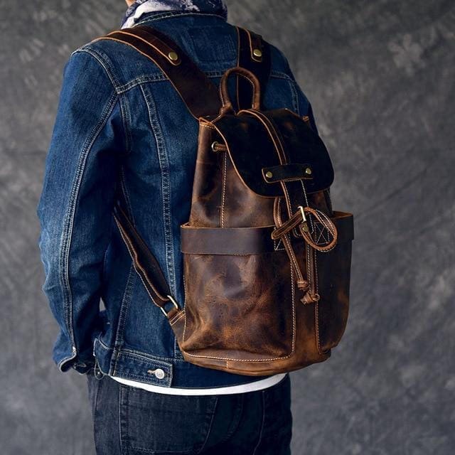 The Olaf Rucksack Vintage Leather Travel Backpack 17