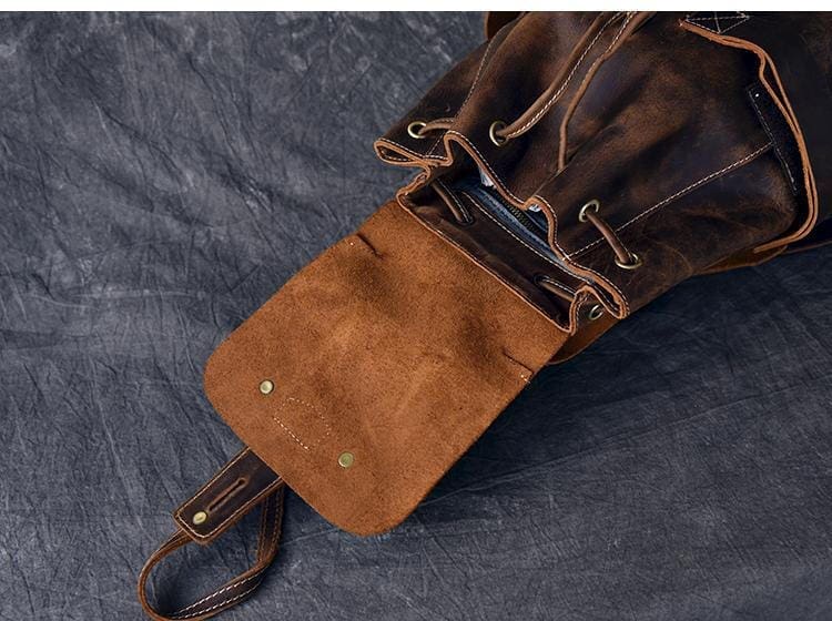 The Olaf Rucksack Vintage Leather Travel Backpack 4