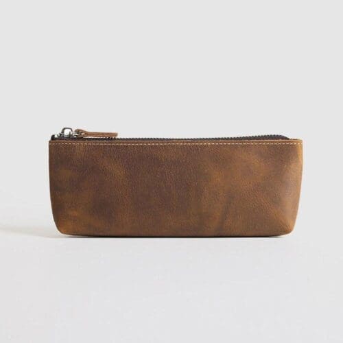 Handmade Leather Makeup Bag