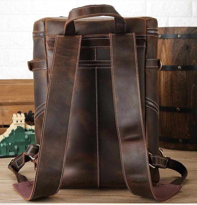 The Raoul Backpack Handmade Vintage Leather Backpack 13