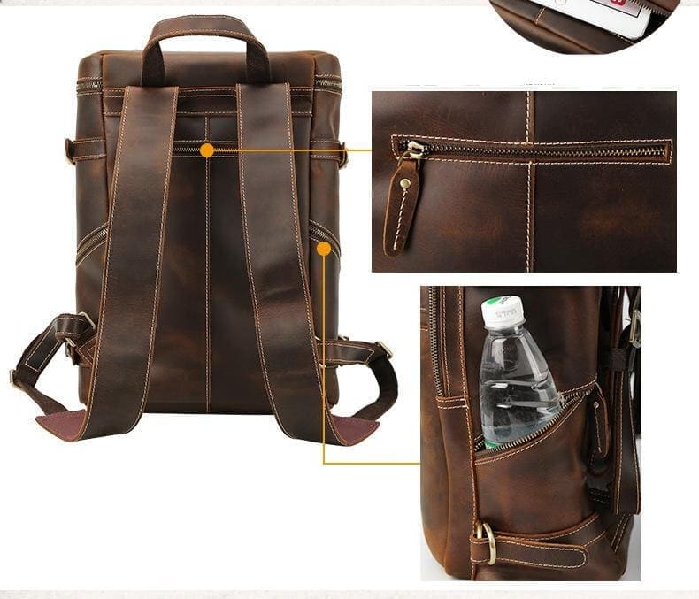 The Raoul Backpack Handmade Vintage Leather Backpack 3