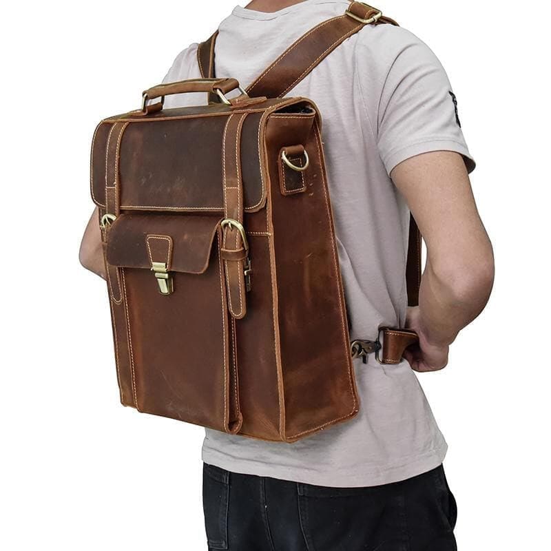 The Vali Backpack Handmade Vintage Leather 11