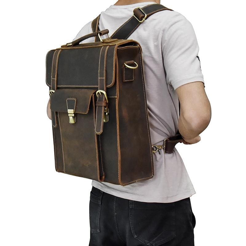 The Vali Backpack Handmade Vintage Leather 13
