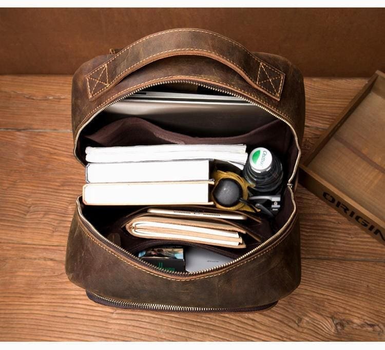 The Vernon Backpack Genuine Vintage Leather Minimalist Backpack 15