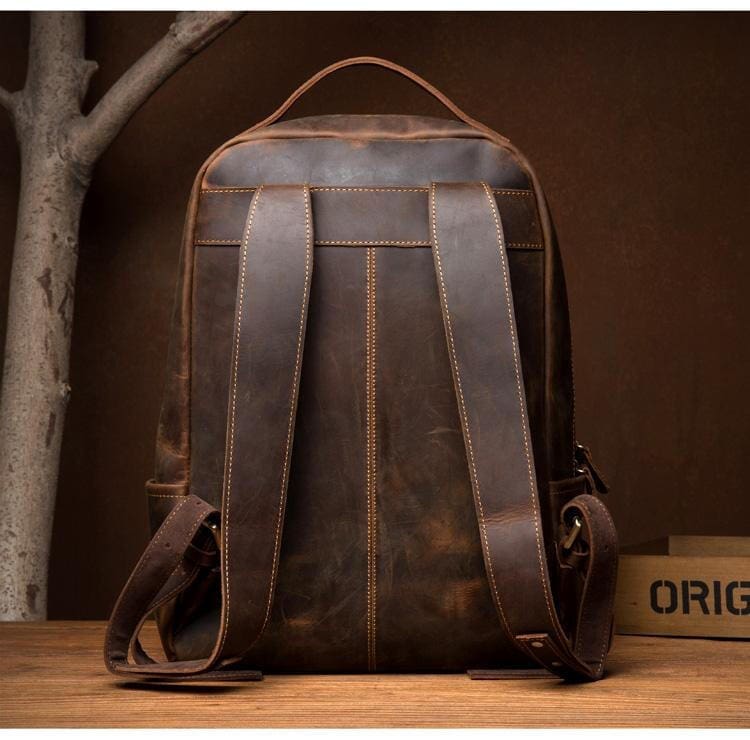The Vernon Backpack Genuine Vintage Leather Minimalist Backpack 16
